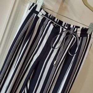 Zara Navy Blue& White Trousers